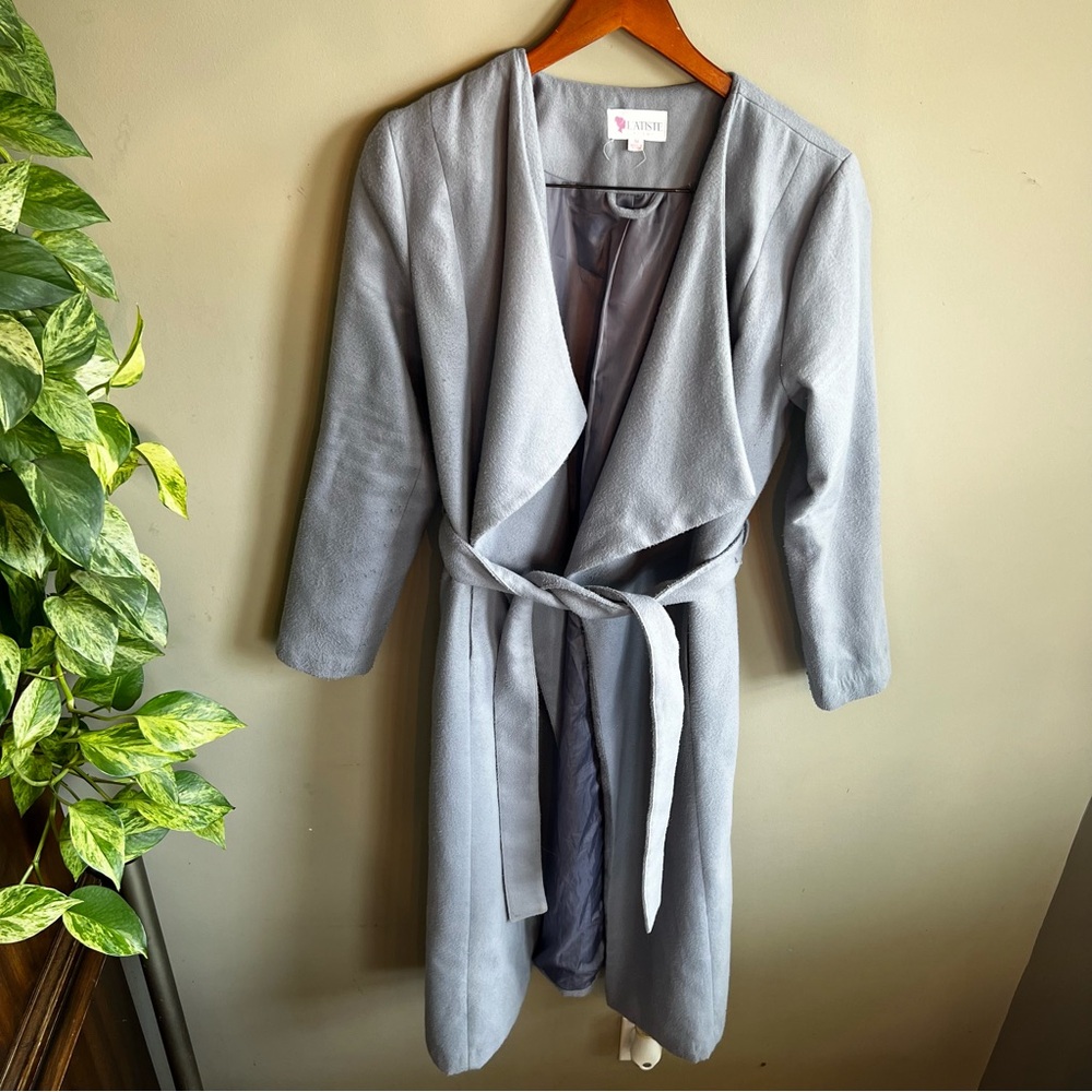 L’atiste by Amy blue long sleeve long coat size medium
